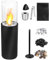 XMTECH Chimenea de bioetanol independiente redonda de 80 x 23 x 23 cm para interior y exterior, chimenea de etanol con hasta 150 min de combustión, chimenea de bioetanol, chimenea de suelo, salón,