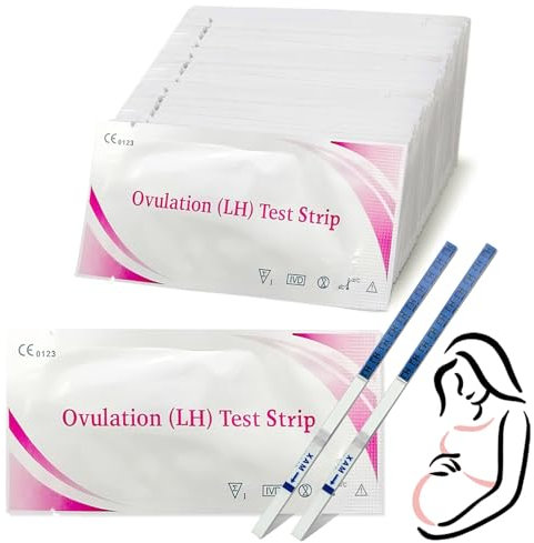 50 Ovulation Test Strips, Fertility Test for Women, 25 MIU/ml Optimal Sensitivity, Accurate Ovulation Test Tracking, Fast and Accurate Results