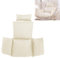 Hängesessel Kissen, Auflage für Polyrattan/Rattan Hängeschaukel 5pcs/Set,Sitzkissen Auflage Kissen für Hängesessel Sitzpolster Rückenpolster, Schaukel Korb Polster Hängekorb (cremeweiß)