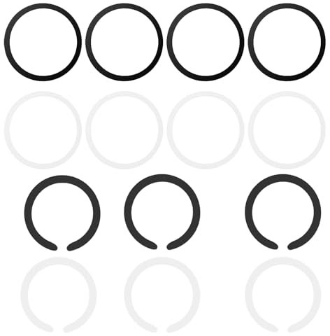 WUSANNA 14 Piezas Anillo Magnetico Movil Anillo Ultradelgado Anillo Adaptador Magnético Compatible con Cargadores Inalámbricos y Soportes Magnéticos para Coche (Negro Blanco)