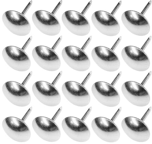 cyclingcolors 20x clavos tachuelas para tapicería 9mm plata cromo decoración sofá sillón cama silla renovación, acabado niquelado