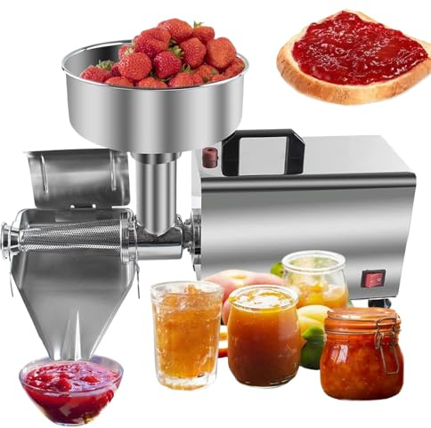 ZEEKYFOR Macchina Elettrica per Passare Il Pomodoro, Passaverdure per Salsa di Pomodoro, Spremipomodoro da 450 W e Macchina per La Conservazione di Passate di Pomodoro, Salse