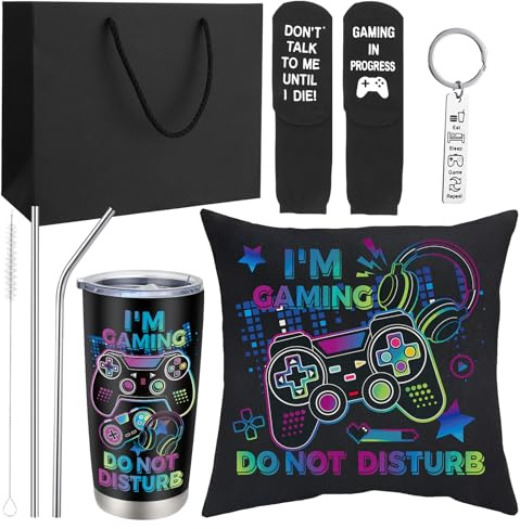 saerryor Gamer Gifts for Men Boy Boyfriend, Gaming Stuff, Game Room Decor, Gaming Accessories Stocking Stuffers for Gamers, Valentines Day Gifts Easter Basket for Teen Boys