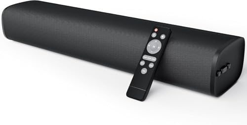 HoYLluDLL Soundbar für TV Geräte Bluetooth 5.3 Sound Bar 50W 17 Zoll Kleine All-in-One Soundbar für Fernseher, TV Lautsprecher mit ARC/Optical/AUX Anschluss, 3 EQ-Effekte für TV/PC/Projektor