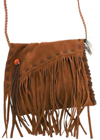 Chaks - Umhängetasche Damen, Boho Handtasche mit Fransen