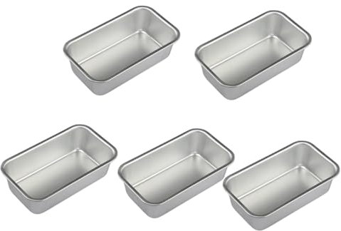 Warmhm Teglia Da Forno Per Pane e Torte Set 5 Pezzi in Acciaio Inossidabile Resistente Alle Temperature Utensili Da Cucina Per Uso e Professionale