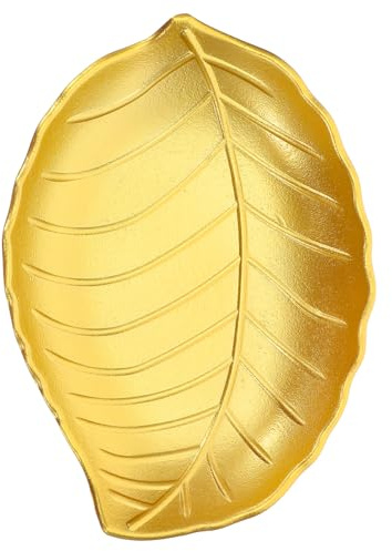 Amosfun Plateau Forme de Plat Décoratif pour Snacks et Bijoux Bol à Fruits Élégant Accessoire de Table pour Mariage et Fête