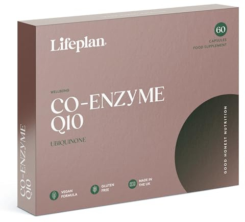 LIFEPLAN Co-Enzyme Q10 60 Capsules – Q10 Supplement – Energy Production, Heart Health & Antioxidant Support – 81.66g