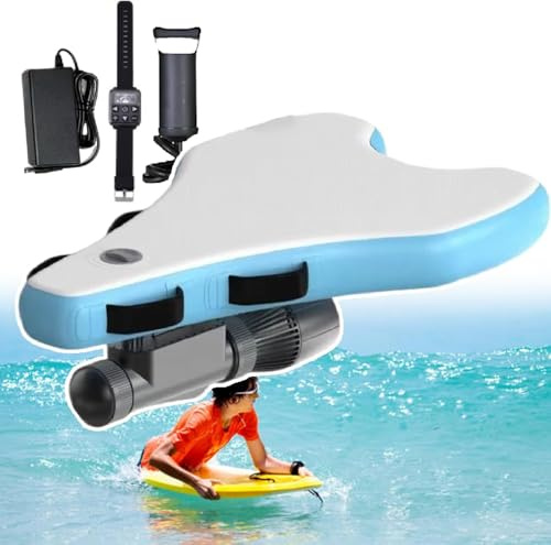Kit 2 In 1 Premium Con Scooter Subacqueo E Bodyboard Da 38,5 Pollici - Motore Brushless 500 W (batteria 10.000 MAh) Per 130 Minuti Di Autonomia Velocità Regolabile 3 A Km/h(Bodyboard+Air Pump)