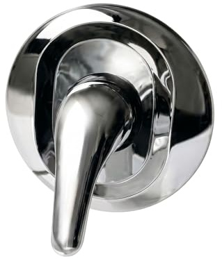 Miscelatore ad incasso per doccia monocomando | Colore argento | Completo di corpo incasso | Classico | Acqua Calda e Fredda | Stile Classico | Ottone Cromato |Kit Completo Installazione Facile