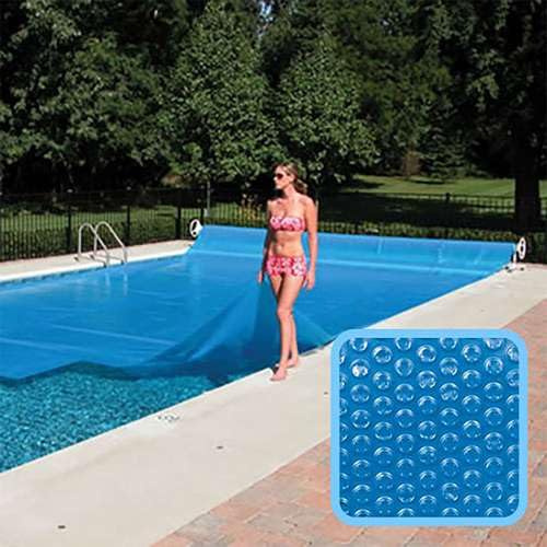 Linxor - Bâche à Bulles, Couverture Solaire découpable pour Piscine enterrée ou Hors Sol - 4 x 7 m - 300 microns - Bleu - Plusieurs Tailles Disponibles