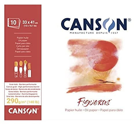 Canson 200857222 Figueras - Ölmalpapier, 33 x 41 cm, naturweiß