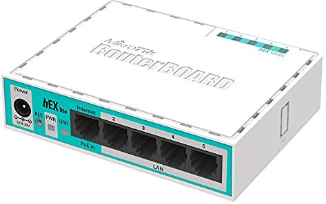 Mikrotik RB750 - Router Ethernet da 10,100 Mbit/s, 10/100Base-T(X), Ethernet (RJ-45), 64 MB, 32 MB, AR7241-AH1A
