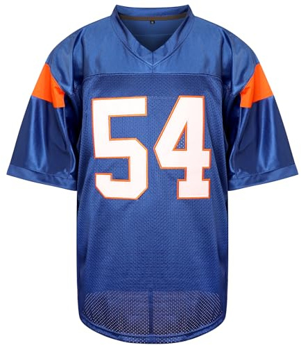 Blue Mountain State 54 Thad Castle Maillot de Football Bleu, Bleu, L