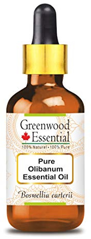 Greenwood Essential Huile essentielle d'encens pure (Boswellia carterii) avec compte-gouttes en verre, distillée à la vapeur, 5 ml (0,16 oz)