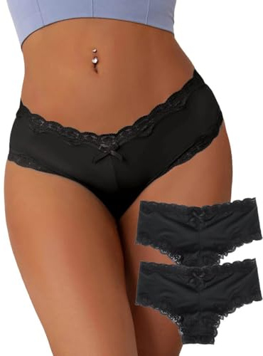 ohyeahlady Slip Brésilien sans Couture Femme Culotte Tanga M-L,2pcs