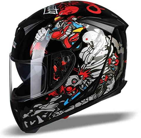 Casque Homme et Femme Casque intégral Casque Moto Personnalisé Casque Moto Classique Quatre Saisons Batterie Electrique Voiture Casque d'Equitation pour Motos Hiver