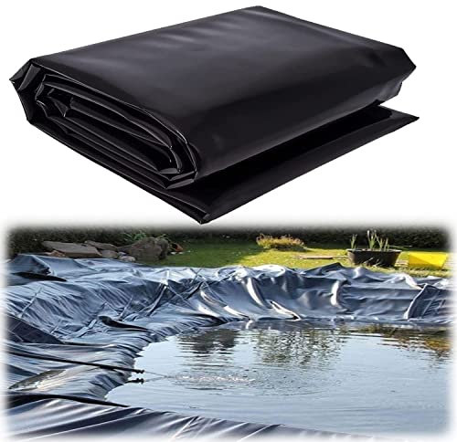 Bâche En PEHD Noir, 5m x 6m Bâche pour Bassin 8m x 10m Doublure D'étangs À Poissons 4m x 9m Étang Liner Plastique Membrane Horticole En Polyéthylène Pour L'isolation De Jardinage,3x3m(9.8x9.8ft)