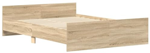 vidaXL Cadre de lit sans Matelas chêne Sonoma 140x190 cm