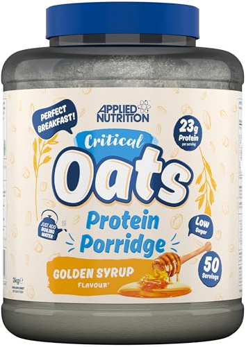 Applied Nutrition Critical Oats - Protein Oats, Porridge with ISO-XP Whey Protein Isolate, Healthy Breakfast and High Protein Snack (3kg - 50 Servings) (Golden Syrup)