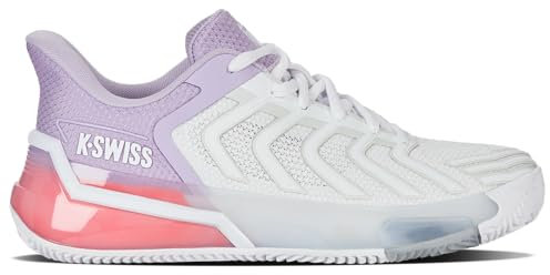 K-Swiss Ultrashot 4, Tenis Shoe Mujer, Wht Orchid Petal Neonblaze, 41.5 EU