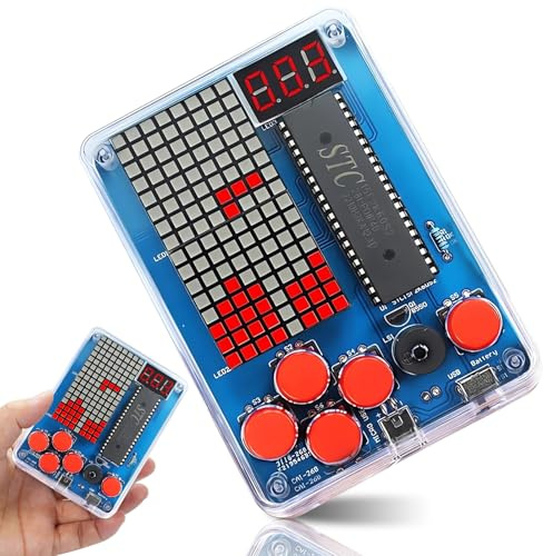 Kit de construcción de consolas de juegos DIY para soldar electrónica, kit de construcción de consola, kit de soldadura para estudiantes, adultos, educación, diversión y aprendizaje diario de