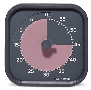TIME Timer MOD Home – Metallic Series – Individuelle Größe, 60 Minuten visueller Countdown-Timer für ADHS, Erwachsene, Studenten und Pomodoro mit leisem Betrieb (Metallic Storm)