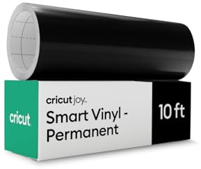 Cricut Joy Smart Permanent Adhesive Vinyl | 14 cm × 3 m | Black | Self-Adhesive Vinyl Roll | Ideal for Customising Mugs, Labels, Cards & DIY Crafts
