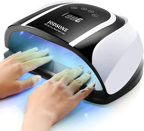 JODSONE 120W UV LED Nagellampe für beide Hände – Professionelle Gel-Nagellampe mit 54 LED-Lichtern, Schnell-Trocknung für Gel-Lack (Salon & Heimgebrauch) – Schwarzes Design