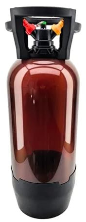 Barril De PET Ámbar Oxebar De 20 L: Fermentador A Presión, Barril For Elaboración De Cerveza Con Tubo De Inmersión Flotante, Válvula De Retención De Presión (PRV) Y Tapa De Carbonatación. Uso Doméstic