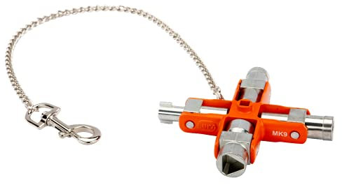 Bahco BAHMK9 Switch Cabinet Multi-Fitting 9-Way Master Key, Colour