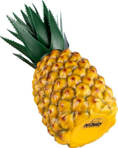 Nino Percussion Fruit Shaker Pineapple - Strumento Musicale per Bambini dai 3 Anni - Plastica, Multicolore (NINO595)
