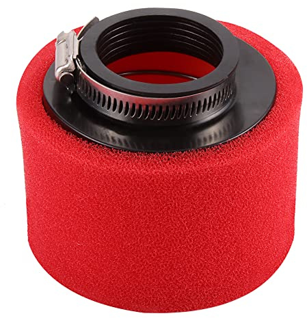 GOOFIT Filtro Aire Moto 48 mm Universal Esponja reemplazo para 250cc 260cc 300cc Scooter Pocket Bike ATV Motocicleta Quad Cafe Racer Rojo
