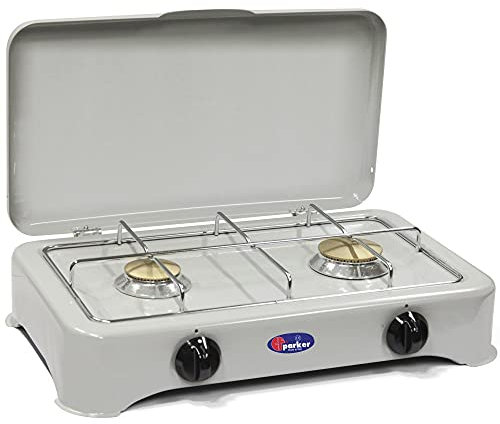 CFParker Fornello a Gas 2 Fuochi a Gas Gpl per Uso Esterno Casa o Campeggio Made in Italy - mod. 5326CG