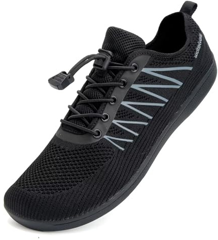WateLves Wide Diabetic Shoes Mens Womens Water-Beach-Swim-Barefoot Shoes Breathable & Non-Slip & Optimal Relaxation Walking Sneakers (Black, 42)