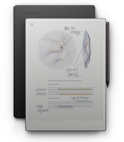 reMarkable Pack Premium Paper Pro | Tablette à Encre électronique - Écran Couleur 11,8 + Stylet Marker Plus avec Gomme intégrée + Housse en Cuir Book Folio Noire