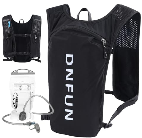 DNFUN Running Vest Women Men Lightweight 5L Running Hydration Vest with Water Bladder Phone Holder Hydration Backpack for Trail Running Marathon
