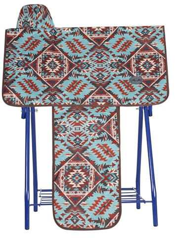 Harrison Howard Sturdy Waterproof Western Saddle Cover with Stylish Prints that Stand Out Keep Your Saddle in Pristine Condition Perfect for Showing or Riding Events-Aztec Plains