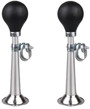 2Pcs Black Bicycle Bike Bugle Horn Bell Metal Air Horn Clown Horn for Bicycle Golf Cart Bike Horns Accessories