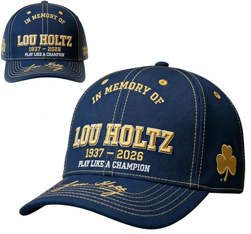 in Memory of Lou Holtz 1937-2026 Cap, R.I.P. Legendary Football Coach Lou Holtz Hat, for Alumni, Fans, and Collectors Multi