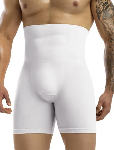 MISS MOLY Short de compression pour homme - Taille haute - Sans couture - Sous-vêtement gainant - Contrôle du ventre - Style rétro