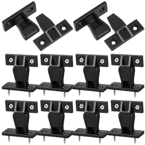 Holibanna Herrajes de conexión para muebles 10 unidades clips de nylon color negro con fuerte adhesión para instalación de muebles y armarios
