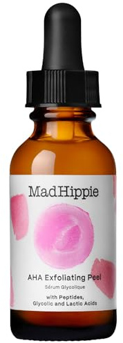 Mad Hippie AHA Exfoliating Peel – Lactic & Glycolic Acid Peel, Goji Berry, Peptides, Hyaluronic Acid & Niacinamide, Discoloration Correcting Serum, Anti-Aging, 1.02 Oz