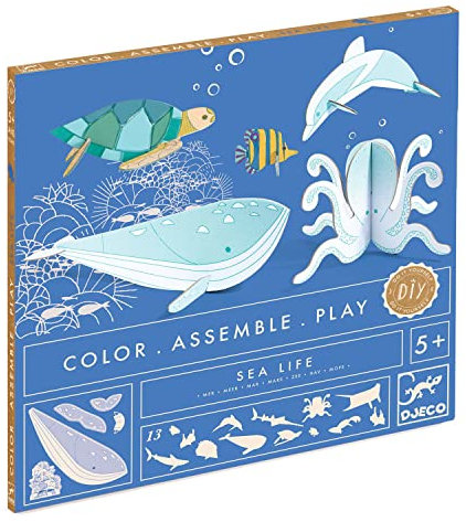 Design by - Colorear-Construir-Jugar Das Meer kreative Aktivitäten, Mehrfarbig (38002)