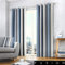 Fusion - Rideaux à Rayures Bleues 168 x 183 cm - 2 Panneaux - 100% Coton - Tentures pour Chambre et Salon - Coussin Assorti Disponible