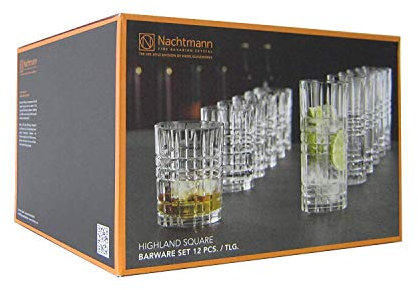 Spiegelau & Nachtmann 12er Geschenkset Highland 6x Tumbler & 6x Longdrink Glasset