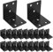 20 Stück Winkelverbinder Metall Eckklammern, 5 x 5CM L Halterungen für Holz, 90 Grad Heavy Duty breite Ecke schwarze Metall Eckhalterung für Holzmöbel Bettsessel (20 Stück, 5x5CM)