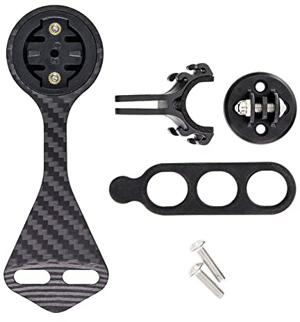 XBERSTAR Integrated Aero Handlebar Out Front Cycling Computer Road Bike Mount Compatible with Garmin,for XOSS G G+ and Bike Light Attachment (Black)