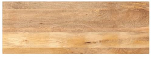 vidaXL Tischplatte, Holzplatte für Esstisch Couchtisch, Massivholzplatte Rustikales Design, Ersatztischplatte, 140x50x3,8cm Rechteckig Massivholz Mango