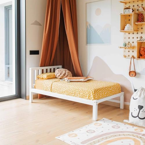 Sweet Home From Wood Kinderbett aus Holz (Weiß, 200x120cm)